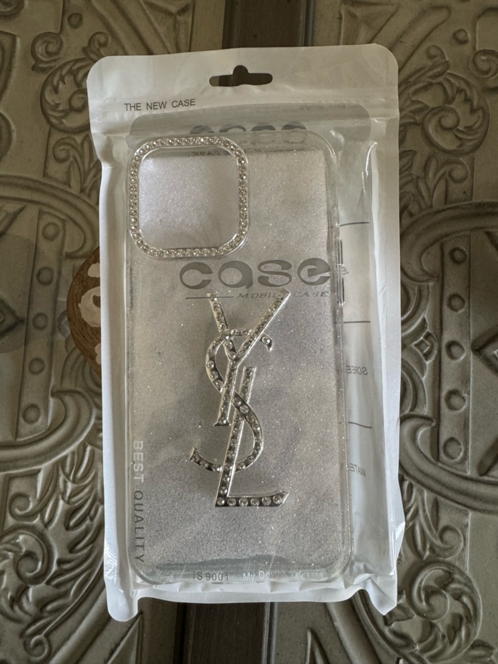 New Luxury Silver Rhinestone Phone Case - Silver iPhone 15 pro max